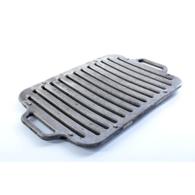 Решітка для гриля та барбекю чавунна з ручками 420х250мм товщина 20мм СИЛА 960128