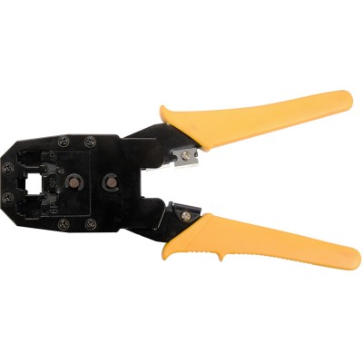 Кліщі для затискання телефонних і мережевих штепселів VOREL: L= 195 мм, RJ45 RJ10 RJ11 45504 Кліщі для затискання телефонних і мережевих штепселів VOREL: L= 195 мм, RJ45 RJ10 RJ11 45504