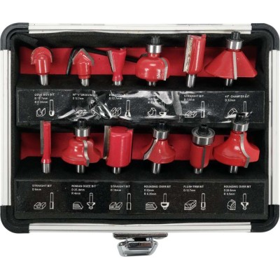 Фрези по дереву Yato зі шпинделем Ø 6 мм, Ø= 6-32 мм, 12 шт YT-68006