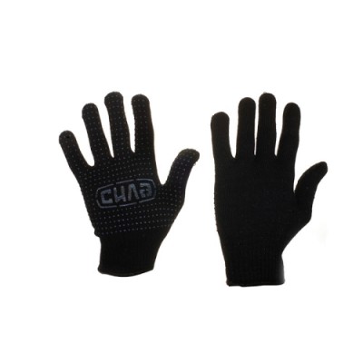 Рукавички нейлонові чорні з дрібною синьою ПВХ точкою Стандарт СИЛА 480107