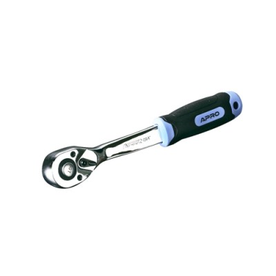 Ключ-тріскачка з вигнутою ручкою CrV 1/2 (90T) APRO 257015