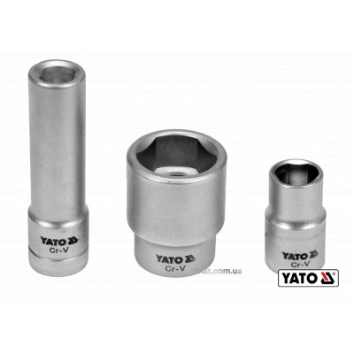 Головки торцевые для обслуживания инжекторных помп Yato 1/2" Cr-V 3 шт YT-17525