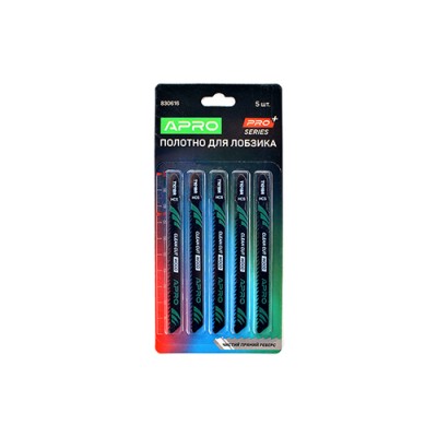 Полотно для лобзика (дерево, ламінат) 100/75мм 2,5 мм 10TPI чистий прямий реверс T101BR APRO 830616