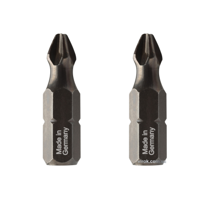 Насадка викруткова USH 1/4" хрестова PH2 x 25 мм 2 шт U0012342/2