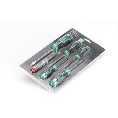 Набір викруток гумових SL3x75, SL5x100, SL6x125, PH0x75, PH1x100 (6шт) Стандарт СИЛА 300688