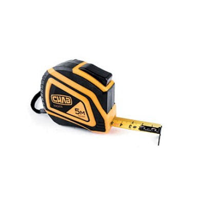 Рулетка гумова з автостопом 5м*19мм СИЛА 500205