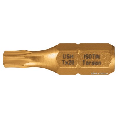 Насадка викрутка з титановим покриттям USH 1/4" TORX T25 х 25 мм 10 шт UUSG0022396