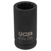Головка торцевая ударная глубокая 3/4" 27 мм (12-гранная) JCB Tools JCB-46810027 Головка торцевая ударная глубокая 3/4" 27 мм (12-гранная) JCB Tools JCB-46810027