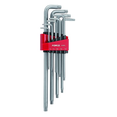 Набір ключів Torx Г-обр. екстрадліних 9 пр. Т10-Т50 FORCE 5098XL Набір ключів Torx Г-обр. екстрадліних 9 пр. Т10-Т50 FORCE 5098XL