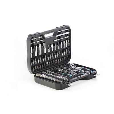 Набір насадок CrV 1/4, 1/2 (90Т) (110шт) (інструментів) торцевих з тріскачкою APRO 251410