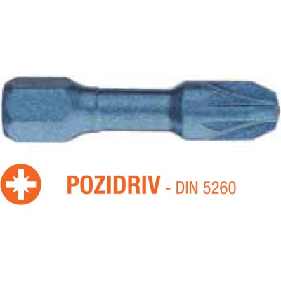 Насадка отверточная ударная BLUE SHOCK USH PZ2 x TORSION 30 мм 10 шт UUSG0062461