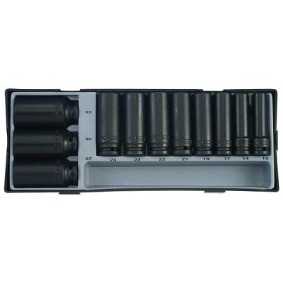 1/2" Набор головок глубоких ударных 6-гр. 11пр. FORCE T4119 1/2" Набор головок глубоких ударных 6-гр. 11пр. FORCE T4119