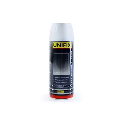 Емаль ґрунтувальна універсальна акрилова білий мат 400мл UNIFIX 951001