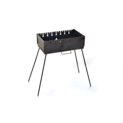 Мангал раскладной (кейс) толщина 3мм двухуровневый на 8 шампуров с чехлом и перчатками СИЛА 960126