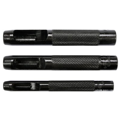 Пробійники отворів Yato 6, 8, 10 х 90 мм для шкіри, гуми, картону, текстилю 3 шт YT-35881