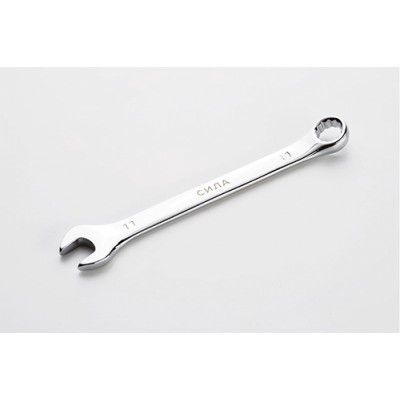 Ключ ріжково-накидний полірований CrV 17мм СИЛА 201067