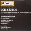 Динамометрический ключ 1/2" (20-120 Нм) JCB Tools JCB-6474525