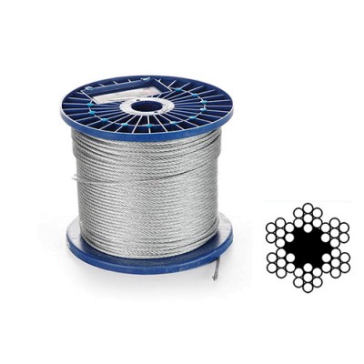 Трос 4мм DIN 3055 (6x7) (оцинкований W1) (бухта 200м) APRO WR-G4