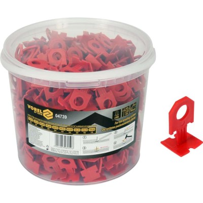 Кліпси для викладання керамічної плитки VOREL : 3 мм, t≤ 14 мм. 400 шт. 4739 Кліпси для викладання керамічної плитки VOREL : 3 мм, t≤ 14 мм. 400 шт. 4739