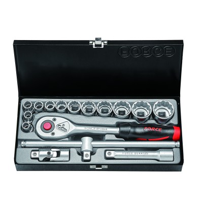 1/2" Набір інструменту 6-гр. 16 пр. 10-32 мм FORCE 4162-5 1/2" Набір інструменту 6-гр. 16 пр. 10-32 мм FORCE 4162-5