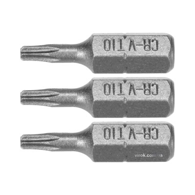 Насадка отверточная STHOR "TORX" T10 x 25 мм HEX 1/4" Cr-V 3 шт 65492 Насадка отверточная STHOR "TORX" T10 x 25 мм HEX 1/4" Cr-V 3 шт 65492