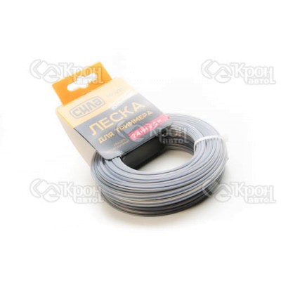 Леска для триммера 2,7мм квадрат армированный 15м СИЛА 550233