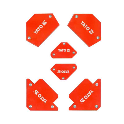 Уголки магнітні для зварюв Yato: кут: 45°, 90°, 135°, 2-4.5 кг, 43х72х12мм, 4-11,5кг, 82х118х14мм YT-08679