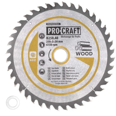 Пильный диск Procraft B250.40 40T (по дереву)