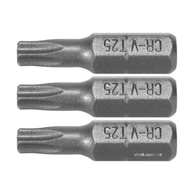 Насадка отверточная STHOR "TORX" T25 x 25 мм HEX 1/4" Cr-V 3 шт 65495 Насадка отверточная STHOR "TORX" T25 x 25 мм HEX 1/4" Cr-V 3 шт 65495