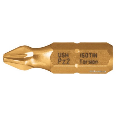 Насадка викрутка з титановим покриттям USH 1/4" хрестова PZ1 х 25 мм 10 шт UUSG0022360