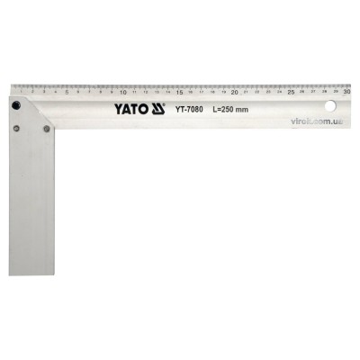 Уголок столярный алюминиевый Yato 250 мм YT-7080