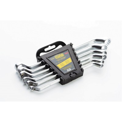 Набір ключів накидних двосторонніх CrV 6х7,8х9,10х11,12х13,14х15,16х17мм (6шт) СИЛА 201334