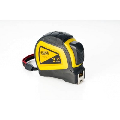 Рулетка гумова 3м*16мм (автостоп, подвійний зачіп) СИЛА 500271