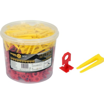 Кліпси і клини для викладання керамічної плитки VOREL : 3 мм, t≤ 14 мм. 300 + 100 шт. 4737 Кліпси і клини для викладання керамічної плитки VOREL : 3 мм, t≤ 14 мм. 300 + 100 шт. 4737