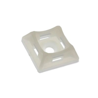 Площадка универсальная 20х20 с отверстием для стяжки шириной до 5мм белая (пач. 10шт) APRO PH-2020WD