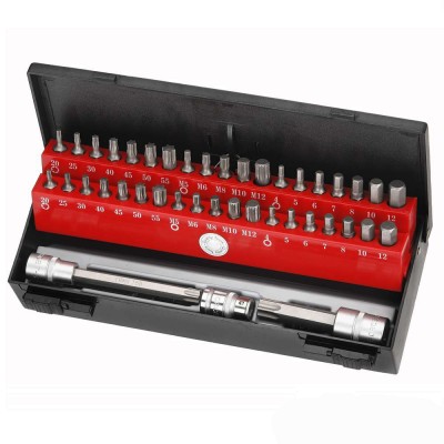3/8" и 1/2" Набор бит 6-гр., Torx, Spline 44 пр. головка-бита T55, T70 FORCE 4442C