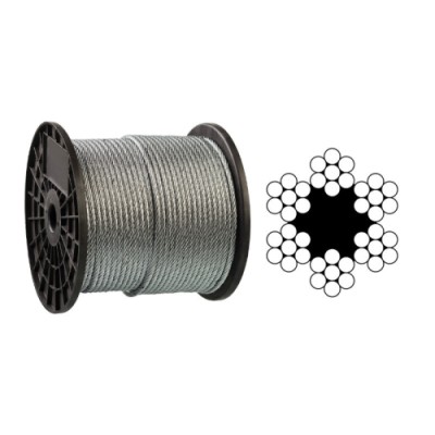 Трос оцинкований 2мм DIN 3055 (6x7) бухта 100м APRO WR-G2-100