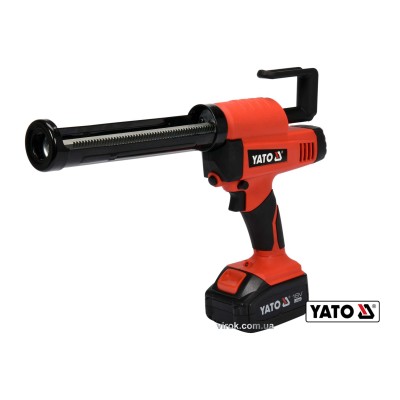 Пистолет для клея и герметика аккумуляторный Yato Li-Ion 18 В 4 Ач для тюбов 225 мм 0.5-8 мм/с YT-82888