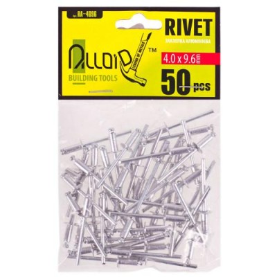 Alloid. Заклепка алюмінієва 4,0 х 9,6мм, 50шт (RA-4096)