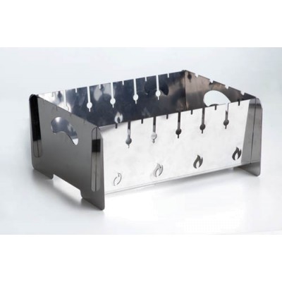 Мангал розбірний з нержавіючої сталі товщина 2мм на 6 шампурів з чохлом, рукавички для підлоги СИЛА 960102