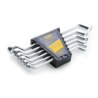 Набір ключів накидних двосторонніх 6x7мм, 8x9мм, 10x11мм, 12x13мм, 14x15мм, 17x19мм (6шт). СИЛА 201333