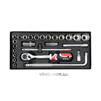 Набор головок торцевых Yato 1/2" 25 шт YT-12671