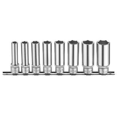 3/8" Набор головок 6-гр. глубоких 8 пр. 8-19 мм FORCE 3082