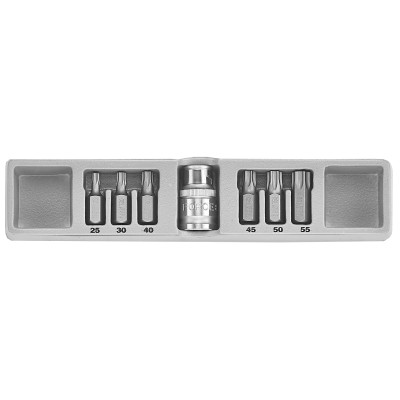 1/2" Набор бит Torx 10 мм 7 пр. Т25-Т55 FORCE 4074 1/2" Набор бит Torx 10 мм 7 пр. Т25-Т55 FORCE 4074