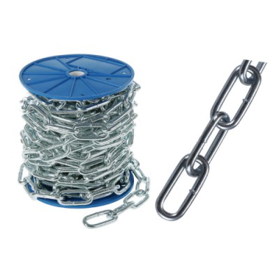 Цепь длиннозвенная 2мм DIN 5685C (оцинкованная W1) (бухта 110м.) APRO CH-LL2