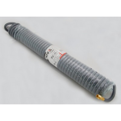 Шланг пневмат. спіральний поліурет. Yato швидко з'єднувши. (Для ОККО); Ø= 8/ 12мм, тиск ≤12 Bar, l= 10м YT-242081