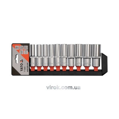 Набор головок торцевых Yato 1/2'' М10-24 мм 10 предметов YT-38861