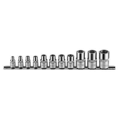 1/4", 3/8" и 1/2" Набор головок Е-профиль Torx 11 пр. E5-E20 FORCE 4113 1/4", 3/8" и 1/2" Набор головок Е-профиль Torx 11 пр. E5-E20 FORCE 4113
