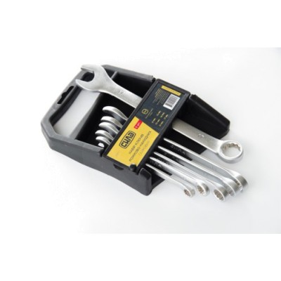 Набір ключів рожково-накидних CrV 8-17мм (6шт) СИЛА 201137