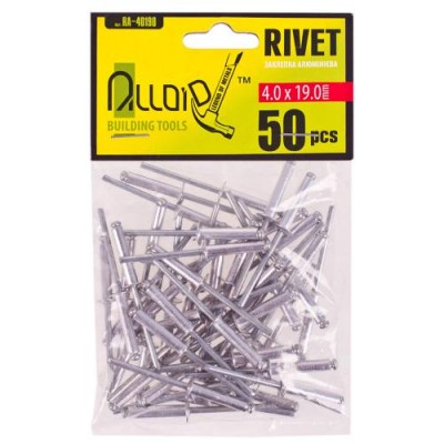Alloid. Заклепка алюмінієва 4,0 х19, 0мм, 50шт (RA-40190)